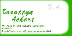 dorottya ackert business card